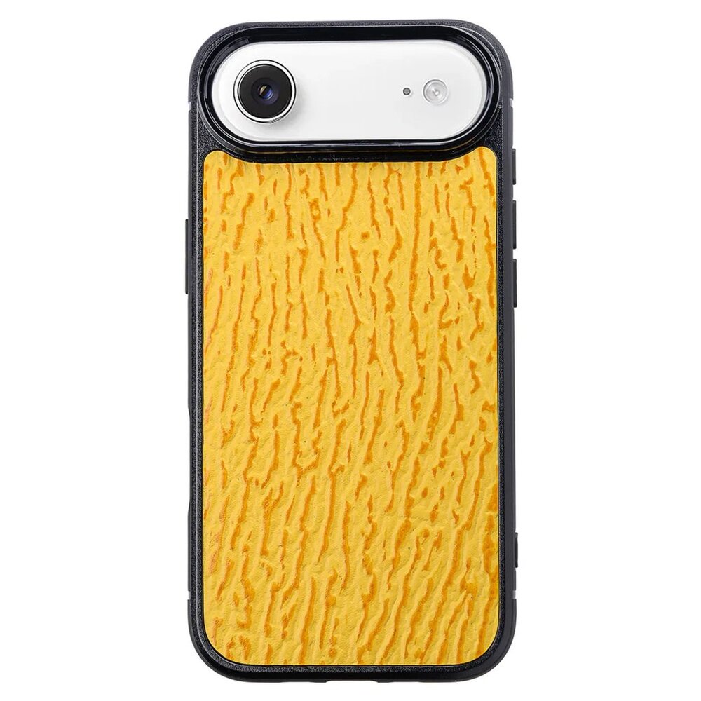 Shark Leather iPhone 17 Air Case – Yellow Slim Cover
